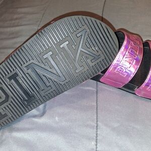 Victoria's Secret Pink and Black Sandals
